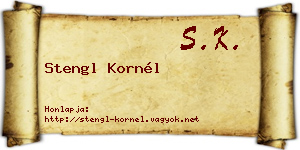 Stengl Kornél névjegykártya