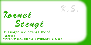 kornel stengl business card